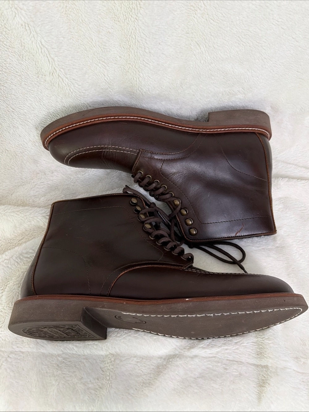Indiana Jones Adventurer Leather Boots Size 13 Wested Leather Co Hand Made Brown - Picture 4 of 10